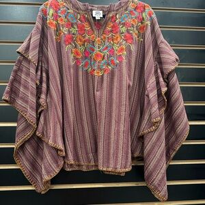 Anthropologie Ivy Jane Women's Embroidered Boho Top